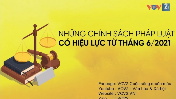 Những chính sách pháp luật có hiệu lực từ tháng 6/2021